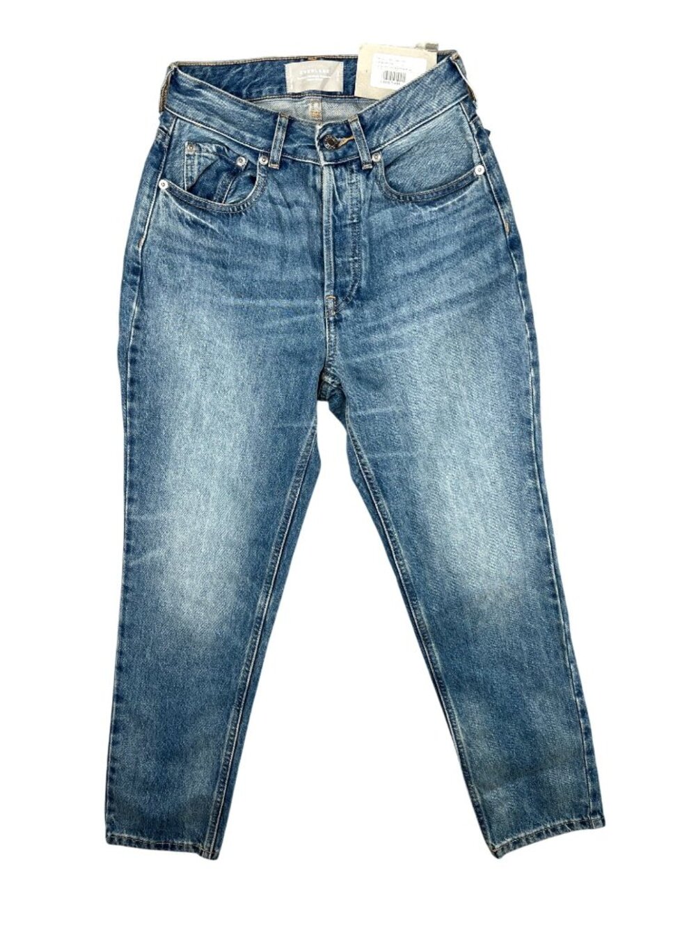 The Curvy 90s Cheeky Straight Jean By Everlane - Vintage Mid Blue High Rise 24 - Picture 16 of 16